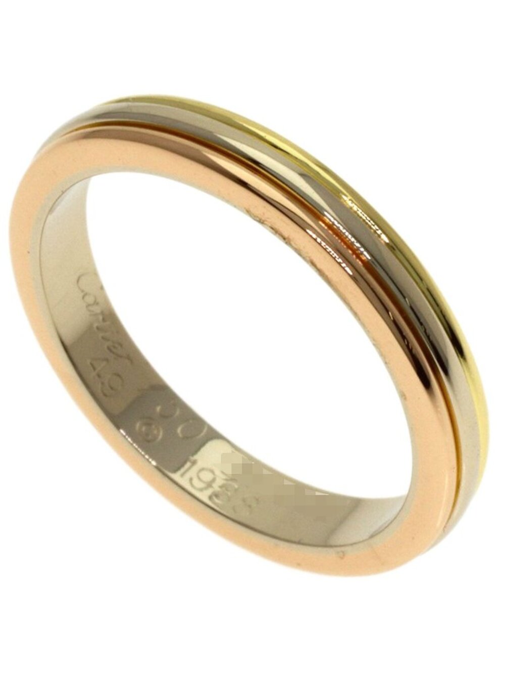 Cartier Trinity 49 Ring 18k Yellow Gold 18k White Pink